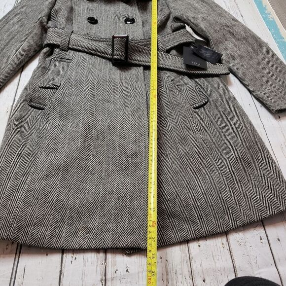 NWT - New True Karma wool blend Trench coat Large - Picture 6 of 9